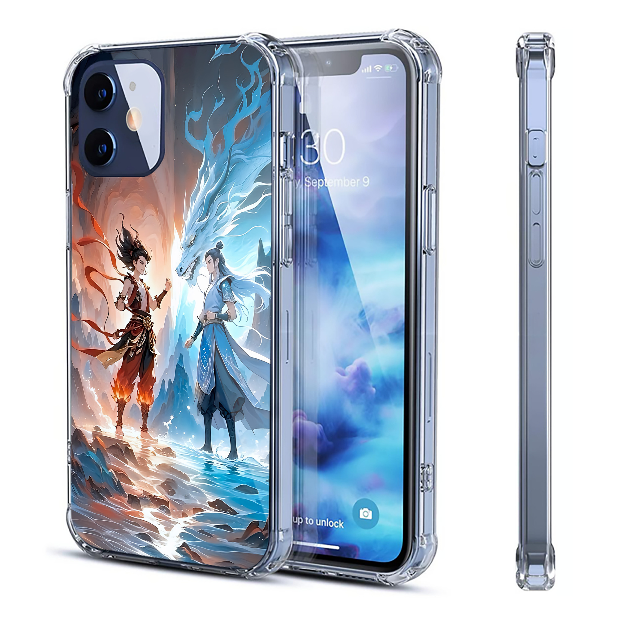 （画像用） Ne Zha 2 ナタ 魔童の大暴れ 【iPhone 12シリーズ対応】透明スマホケース（クリアソフトケース）